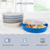 greenandlife 9 Inch 4PCS Divided Plates with Lids, Portion Control
