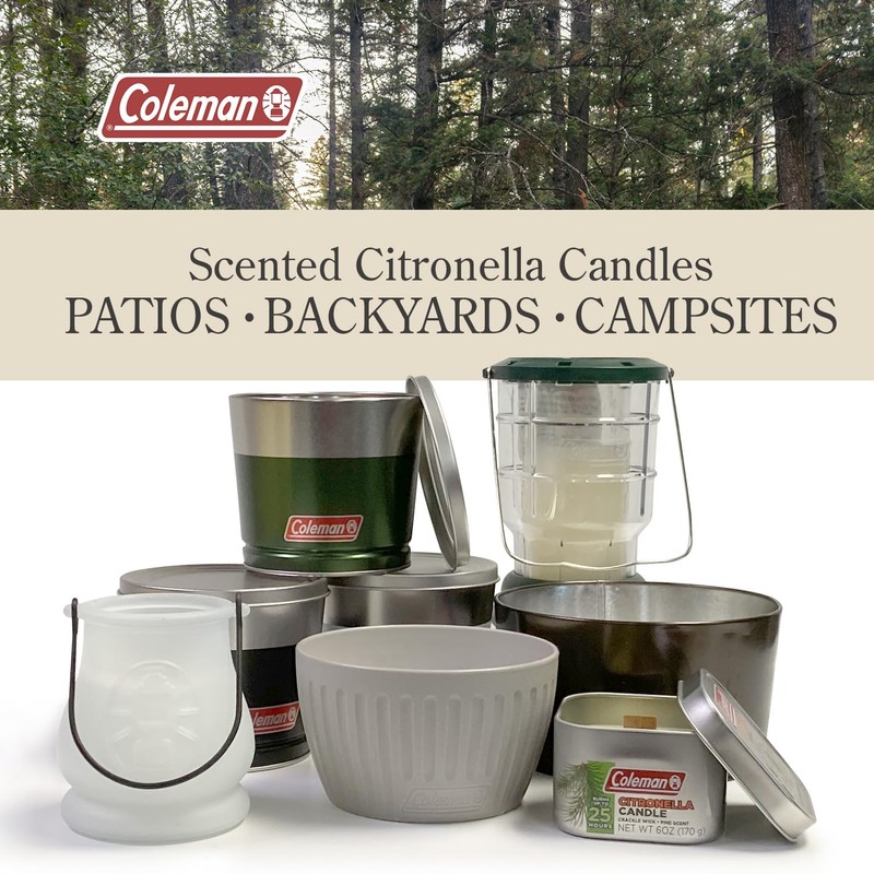 Coleman Citronella Candle 18oz – 30+ Hour Burn Time, Outdoor