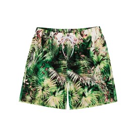 SNOW DREAMS Mens Swimming Trunks 5 inch Shorts Bathing Suits Qucik Dry Board Shorts Lightweight Green Selva S