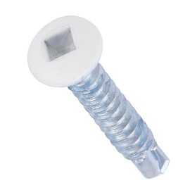 White Square Head Self Tapping Screws RV Trailer 8 X 1 for Metal Quad Drive Self Tapping Drill Screws for RV, Trailer Interior and Exterior - 150 Pcs