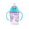 Nuby 2-Handle No-Spill Flip-it Fat Straw Printed Cup - 8oz/