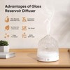 Lecdura Glass Essential Oil Diffuser, 200ml Ultrasonic Aroma Diffusers with