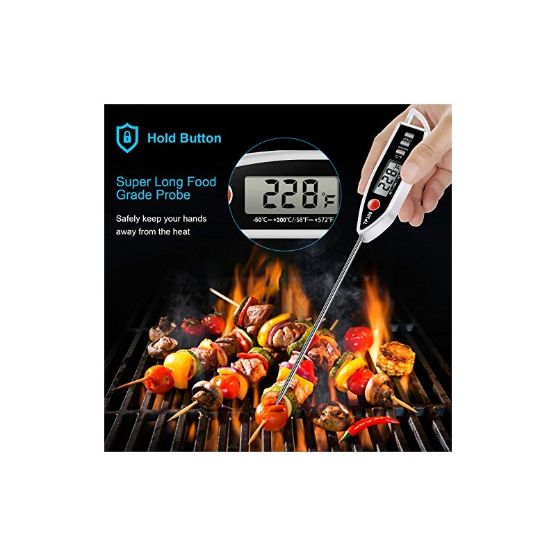 Termómetro digital para comida de carne, termómetro de cocina con