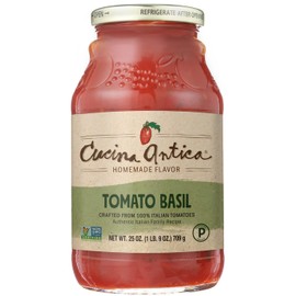 Cucina Antica Pasta Sauce, Tomato Basil, 25 Ounce (Pack Of 3)
