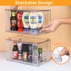 Zero Zoo 4Pack Large Stackable Kitchen Storage Drawers Holder, Clear