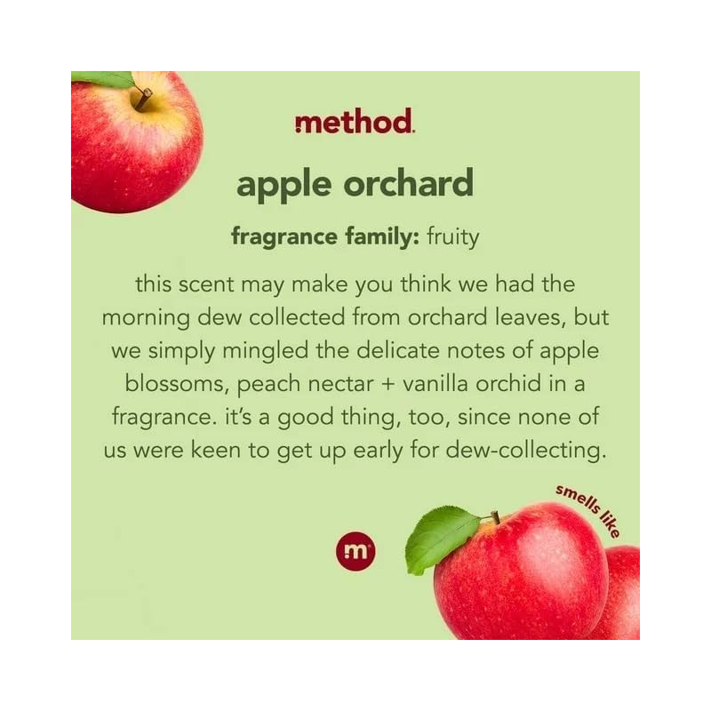 Method Stainless Steel Cleaner, Apple Orchard, 14 OZ (Pack of