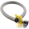 CM Hardware 2pcs 50CM Flexible Pipe Stainless Braided Tube Connection
