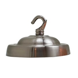 LEDSONE Ceiling Rose Hook Plate Vintage Satin Nickel Metal 10.5 cm Antique Single Out Side Fitting with Accessories for Chandliers Pendant Lights Wall Lamps Hanging Lights Planters Decorations