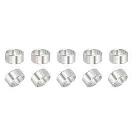PATIKIL 304 Stainless Steel Spacer, 10 Pcs Round Metal Spacer 3/8" Bore x 1/2" OD x 1/4" Length Unthreaded Screw Standoff Bushing for 3/8" ID Screws Bolts and Rods