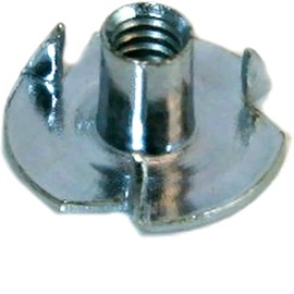 100 Pack T Nuts 10-24 3-Prong Zinc Plated Steel T-Nuts - 3 Pronged Tee T-Nut Blind Nuts/T-Nuts - 10-24 T Nut 10-24 Tee Nuts