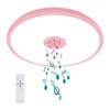 ASALL Pink Waterproof LED Ceiling Light Fixture,Music Ceiling Lamp,with Bluetooth