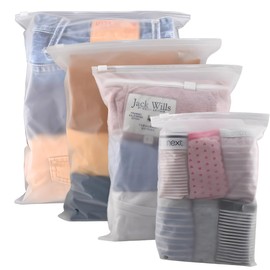 Frosted ZipLock Bags (25x30) 20 Pack - One Size - Zip Lock Travel Storage Bags - Hospital Bag Organiser Pouches - Travel Bags Organiser for Clothes and Packing - Space Saver Bags