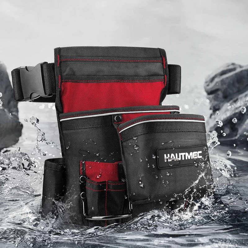 HAUTMEC Heavy-Duty Tool Belt Pouch – 12-Pocket 1680D Tool Bag