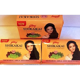 Godrej shikakai , Amla and Bhrigraj soap bar for hair (pack of 3) by Godrej SHikakai Soap