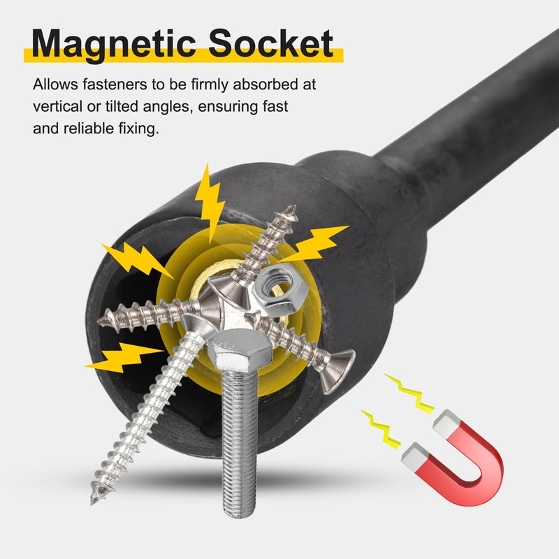 sourcing map 3pcs Nut Driver Drill Bit 5/16 Inch Socket