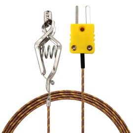 PerfectPrime TL0501, K-Type Sensor Probes Alligator Clip Probe for K-Type Probe Thermocouple Sensor & Meter in Temperature Range from upto 500 °C