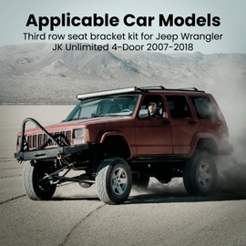 maXpeedingrods 3rd Row Seat Bracket Kit for Jeep Wrangler JK 4 Door 2007-2018
