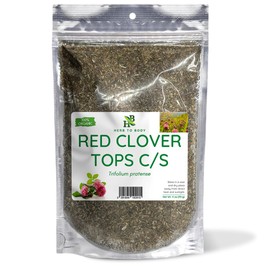 Herb To Body Red Clover Tops C/S - Trifolium Pratense, Red Clover Cut and Sifted for Herbal Tea, Botanical Blends and Traditional Preparations, Wildcrafted 4oz