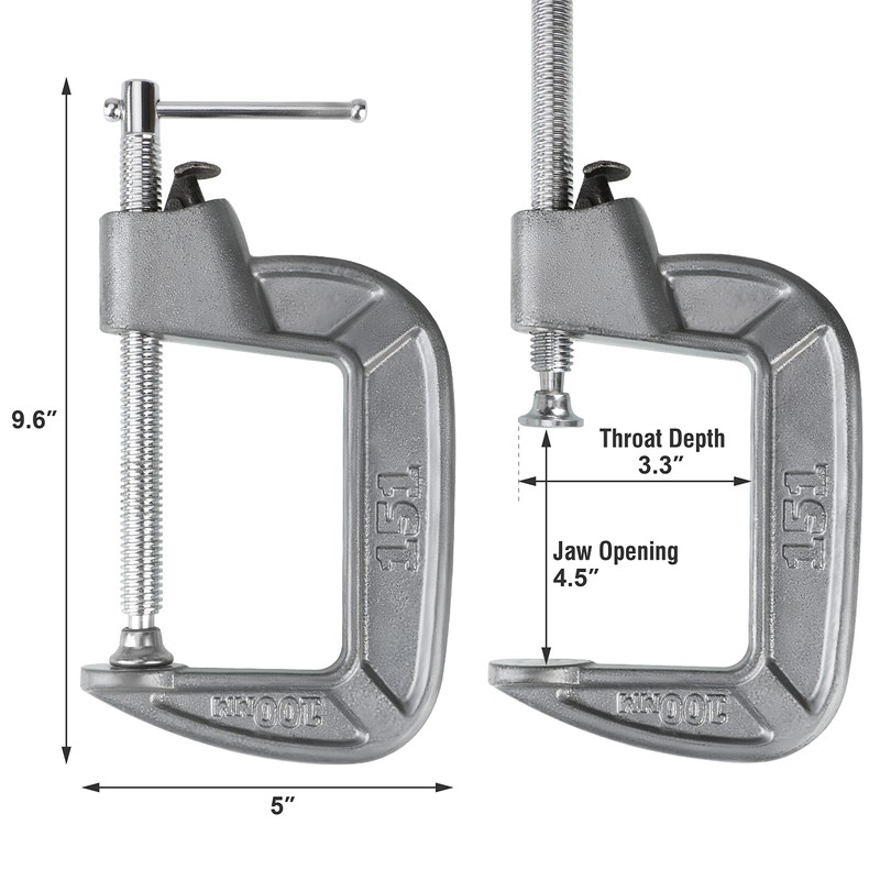 Olympia Tools 4In x 3In Turbo Clamp, C-Clamp, 38-151