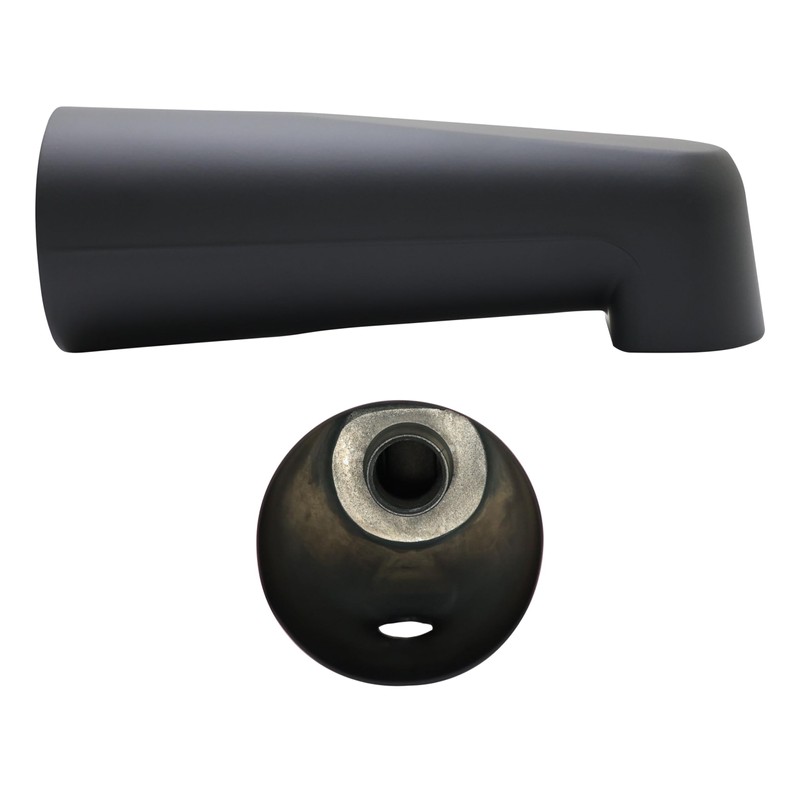 Westbrass E507-1F-62 7" Reach Wall Mount Tub Spout, Matte Black