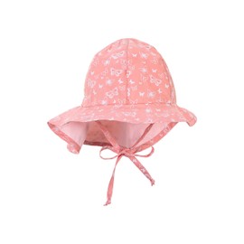 Sterntaler Flapper for Girls with Ties, Neck Protection and Small Dragonflies, light red