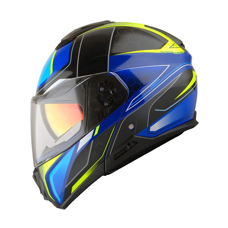 Martian Motorcycle Modular Full Face Helmet Flip up Dual Visor
