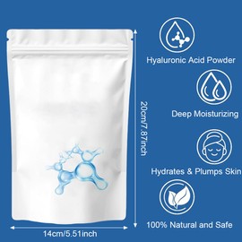 OYZOQ Hyaluronic Acid Powder, Premium Hyaluronic Acid Powder, Hyaluronic Acid Powder for Skin Care, Instant Moisture Supply for Dry and Sensitive Skin - 1 Piece, 3.52 oz