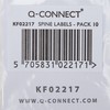 Q Connect Lever Arch File Spine Label (Pack of 10),White