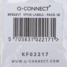 Q Connect Lever Arch File Spine Label (Pack of 10),White