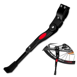 Bicycle Stand for 20 Inches, 24 Inches, 26 Inch Bicycles, Adjustable Universal Aluminium Alloy Side Stand with Non-Slip Rubber Foot, for Mountain Bike, Road Bike and E-Bike