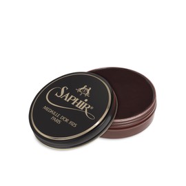 Saphir Medaille d’Or Pate De Luxe - Natural Wax Shoe Polish for Leather Shining - 100 ml - Mahogany