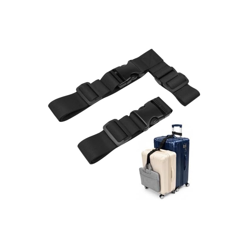 Paquete de 2 correas de equipaje para maletas, correas de