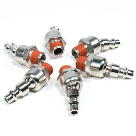 Industrial Swivel 1/4" NPT Male Quick Connect Air Tool Fittings - 6 Pack … (Industrial/Milton (M) Style)
