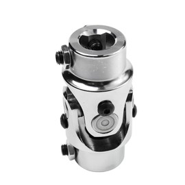 MDRIVEASY 3/4" DD x 3/4" DD Chrome Steering Shaft Universal Joint U Joint, Total Length 83mm (3-1/4")