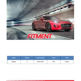 GAIASURGE Brake Caliper with Bracket Compatible with Mazda 3, 3 Sport 2010 2011 2012 2013 l4 2.0L, Rear Driver and Passenger Side 19-B6284 19-B6285, Caliper for Pair Set of 2