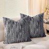 AELS 18x18 Decorative Farmhouse Throw Pillow Covers, Chenille Striped Pillow