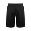 Boys School Shorts, Pull Up Style, Black and Grey, Elastic