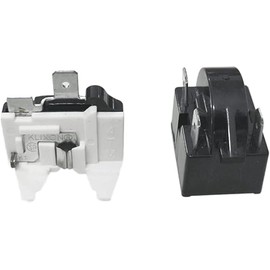 1 Set Replacement Part 3 Pin QP2-4.7/ QP2-4R7 4.7 Ohm Refrigerator PTC Start/Starter Relay - Compatible Relays Whirlpool, Frgidaire, Kenmore and Most Mini Fridges and Coolers