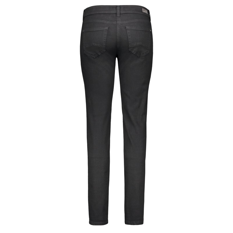 MAC Jeans Damen Carrie Pipe Straight Jeans, Schwarz (Black D999),