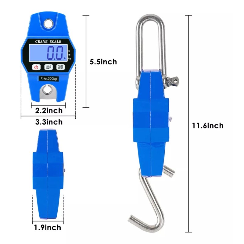 Burkey Báscula Industrial Digital Colgante Portátil Con Colgar300kg