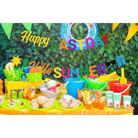 Happy Last Day of School Banner, Hello Summer Banner, End of School Year Party Decorations, Summer Vacation Party Decorations, Summer Party Decorations, Pre-assembled