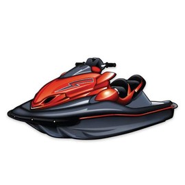 Jet Ski - 12" Vinyl Sticker Waterproof Decal