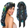 BHAHB Silk Long Satin Hair Bonnet for Sleeping Adjustable Double