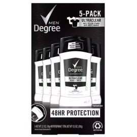 Degree Solid Antiperspirant Deodorant Ultra clear Mens Black+White 2.7oz
