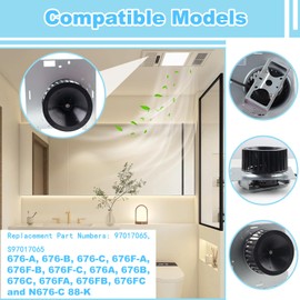 S97017065 Bathroom Exhaust Fan, S97017065 Motor Replacement for NuTone Compatible with 88-K, N676-C, 676F-C, 676F-B, 676F-A, 676-C, 676-B, and 676-A Fan Assembly Enhanced Airflow and Quiet Work