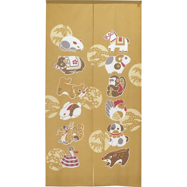 Noren Workshop 10617 Noren Chinese Zodiac New Year, Japanese Style,