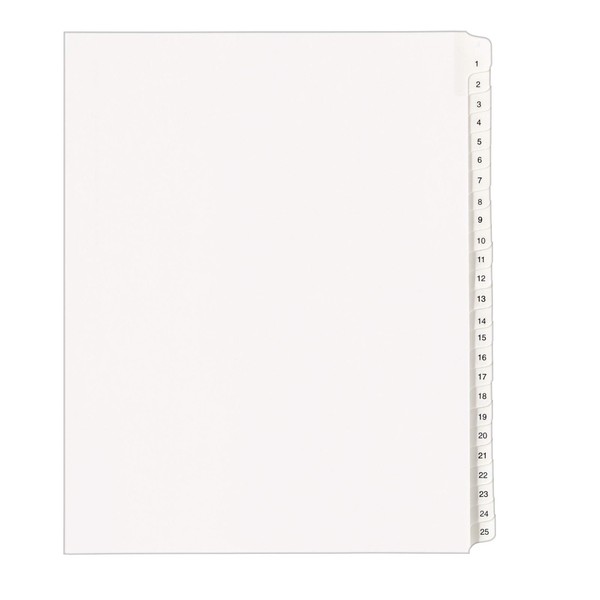 Avery 1-25 Legal Exhibit Dividers for 3 Ring Binders, 25-Tab
