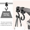 Stroller Hook, Multi-Hook, Stroller, Luggage Hook, 360° Rotation, Velcro Included,
