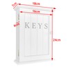 GreyZouq Key Cabinet with 'KEYS' print. Key rack. (OFF White)