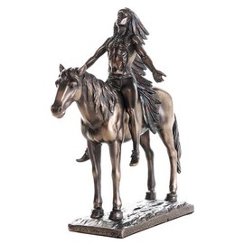 Pacific Giftware Appeal to The Great Spirit Bronze Finish Native American Indian Warrior Collectible Figurine 8 H